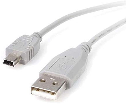 StarTech.com 10 ft. (3 m) USB to Mini USB Cable - USB 2.0 A to Mini B - Grey- Mini USB Cable (USB2HABM10)