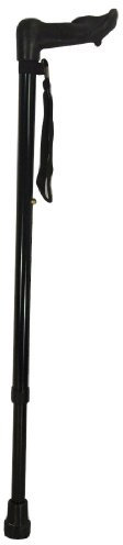 Aidapt Left Handed Adjustable Height Lightweight Walking Stick with Anti Slip Ferrule Foot to Aid Stability and Confidence when Walking Supplied with a Hanging Carry Strap