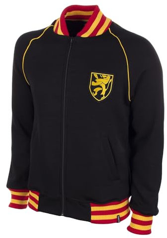 COPA Football - Retro Fußballjacke Herren - Belgien 1960 - Schwarz - 50% Baumwolle – 50% Polyester - Größe S