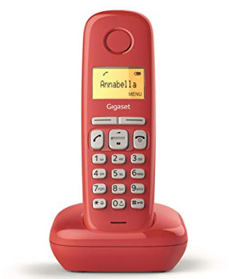 Gigaset A170 Telefono Portatile, Ampio Display Illuminato, Lista Chiamate Effettuate, Ricevute e Perse, Rosso [ITALIA]
