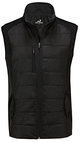 Woodworm Full Zip Padded Mens Gilet Golf Vest - Black M