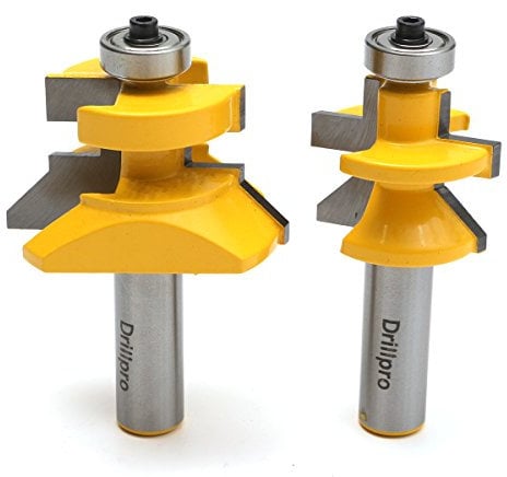 YOUTTOO 2pcs 0.5 Inch Matched Tongue and Groove V Notch Router Bits Woodworking Chisel Cutter
