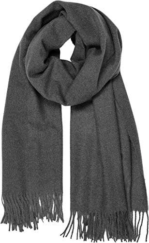 Caspar SC506 weicher warmer Unisex XL Schal einfarbig, Farbe:dunkelgrau, Größe:Einheitlich