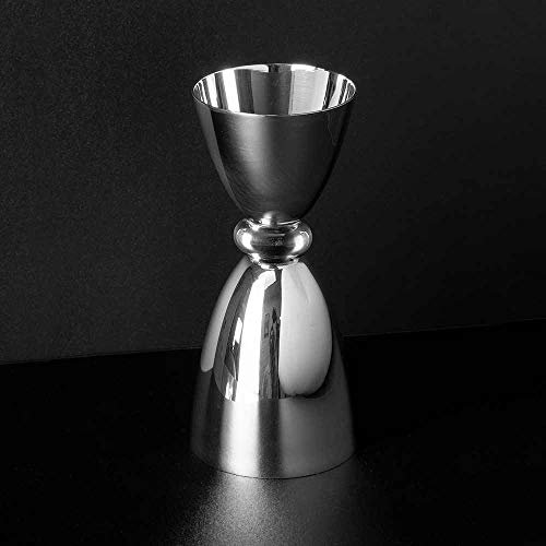 Urban Bar Jigger Measure Classico in Gift Box, Spirit Measures, Silver Plated 18/8 Stainless Steel 30/60ml Model No UB4265