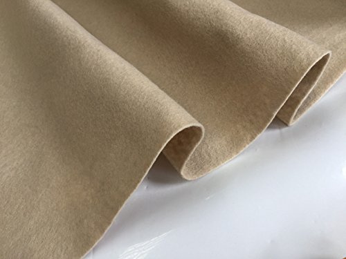 Felt Fabric Material Craft Plain Colours Soft Polyester, 2mm Thickness - 102cm Wide (Nude, 1 Meter)