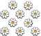 Joyci Lot de 10 broches fantaisie tournesol marguerite pour femme, avec boucle à bouton-poussoir pour chemise, chapeau, cardigan, pull, décorer, punaises, épingles à l'arrière, Métal, Résine