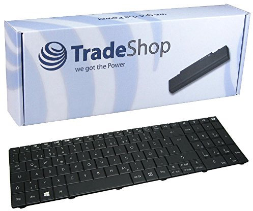 Trade-Shop Laptop-Tastatur Notebook Keyboard Ersatz Austausch Deutsch QWERTZ für Packard Bell TE69CXP TE69HW TE69KB Z5WT3 Z5WTC (Deutsches Tastaturlayout)
