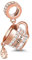 GNOCE Kaffee Charme 925 Sterling Silber Eine Tasse Kaffee Trinken Anhänger Roségold Perlen Charms für Armbänder Halsketten