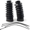 Newsmarts Motorcycle 41mm Fork Covers Front Rubber Gaiters Gators Shock Boots for Harley Softail FXST Dyna FXDWG