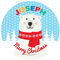 Christmas Dinner Plate - Polar Bear Design - Name: Joseph