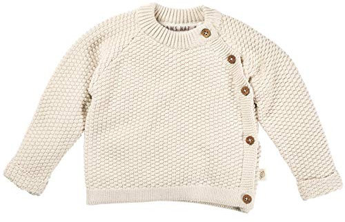 Bio Baby Perlen Jäckchen 100% Bio-Baumwolle (kbA) GOTS zertifiziert, Ecru, 50/56