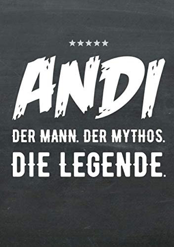 Buch-Kalender 2021 im Format A5 - Andi, der Name, das Geschenk - Andi, der Mann, der Mythos, die Legende: Kalenderbuch, Terminplaner und ... alle mit dem Namen Andi, 1 Woche = 2 Seiten