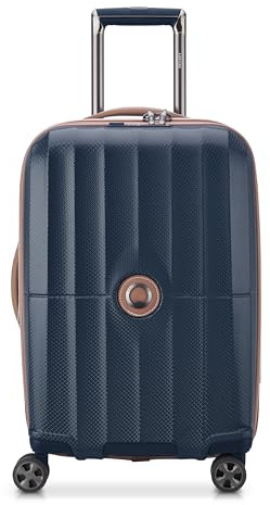 DELSEY Paris St. Tropez Hardside Expandable Luggage with Spinner Wheels, Navy, Carry-on 21 Inch