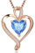 LAVUMO Herzkette 925 Silber Rosegold Gold Damen Halskette - Herz änhänger Silber Kette Damen Schmuck Geschenk für Frau Frauen MaMa Freundin an Geburtstags Weihnachten Valentinstag Hypoallergen Ketten