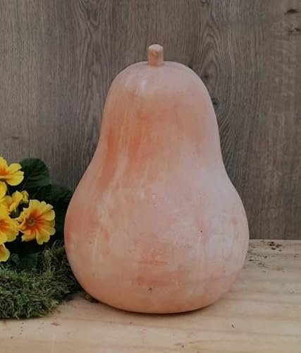 terracotta-toepfe-de B-Ware ! Schöne Deko-Birne ca.34 cm hoch aus Garten Obst Figur Landhaus Bauernhof Vintage Sommer Herbstdeko Erntedankfeste