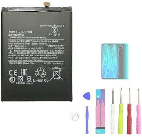 Aousavo BM4J Replacement Battery Compatible with Xiaomi Redmi Note 8 PRO M1908C3JE with Free Replacement Kit