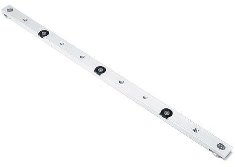 Aluminium Alloy Miter Bar Rail Miter Guage Bar Slider Table Saw Gauge Rod Wood Working Tool with 2 Wheels for Easy Sliding (450mm)