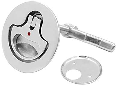 Luken Verriegelung,Asudaro 2Zoll Flush Pull Hatch Latch Slam Latch Luke Schrankschloss Edelstahl Flush Pull Hatch Riegel Slam Latch Pull Lock Möbelschlosser Möbelgriff für RV Marine Boat,Silber-