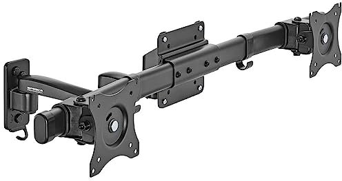 SpeaKa Professional SP-TVM-512 2fach Monitor-Wandhalterung 33,0 cm (13) - 68,6 cm (27) Schwarz Drehbar, Neigbar, Schw
