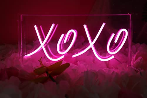 XOXO Lightbox LED Leuchtreklame Nachtlicht für Party Schreibtisch Schlafzimmer Zuhause Geburtstag Kunst Dekoration mit USB 30 * 15 * 4.3CM