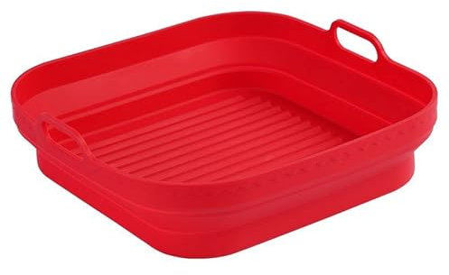 Air Fryer Liners, 8inch Square Silicone Pot Air Fryer Basket, Food Safe Air Fryers Oven Accessories, Replacement Of Parchment Paper, Reusable Air Fryer Silicone Liner Fits 4 To 7 QT