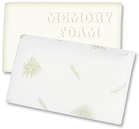 Leonardo cuscino Memory Foam 70x40, altezza 11 cm, guanciale Memory per letto, federa sfoderabile e lavabile - prodotto 100% Made in Italy
