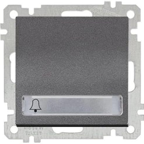 Mutlusan Candela Taster mit Glocke und Namensschild · Anthrazit/Grau/Dunkelgrau Unterputz/UP/Einbau/Wandeinbau