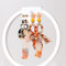 Ohrringe, 4-Teiliges Set, Orangefarbener Acryl-Blumenbolzen, Ovales Band, Wickelanhänger, Mode, Hypoallergen, Ohr-Ohrringe, Ohrtropfen, Baumelnder Schmuck Für Frauen, Dame, Mädchen, Valentinsta