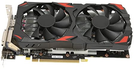 Akozon RX 580 Grafikkarte, 8 GB GDDR5 256bit Unterstützung 8K 2 Lüfter PCI Gaming 16 Express 3.0 für Home Office mit Dual DP HDML DVI Plug & Play Computerkarten