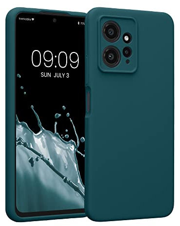 kwmobile Handyhülle kompatibel mit Xiaomi Redmi Note 12 (4G) Hülle - gummierte Handy Case aus Silikon in Petrol matt