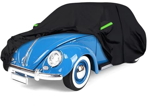 Funda Coche, Impermeable Cubre Coches Reemplazo para VW Beetle 1960-1980, Todo Clima Cubierta para Automóvil con Puerta con Cremallera y Correa a Prueba de Viento