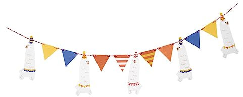 Gogogmee Kindergeburtstag Dekoration Geburtstagsparty-Zubehör Kinderzimmerdekoration Geburtstagsbanner Lama-Geburtstagsparty-zubehör Lama-Banner Baby Niedlich Banner Sommerparty Dekoration