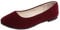 Generic Women's Ballet Flats Slip On Comfortable Walking Shoes Wine, 5 UK