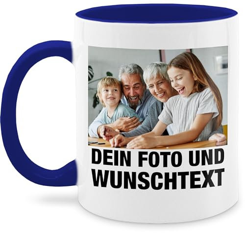 Tasse Tassen 325ml - Mit Foto I Eigenem Bild I Text I Name I Wunschtext - 325 ml - Dunkelblau - mug with photo fototasse selbst drucken fotos glühweintassen personalisierte teetasse bildtasse