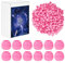ATOMUS 200pcs Pink Disposable Tattoo ink cups Pigment Caps Tattoo Permanent Makeup Container Cap for Holding Tattoo Ink Accessories