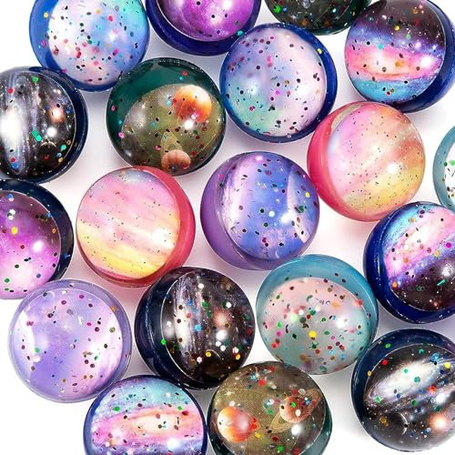 18 Stück Flummies für Kinder, Flummi Planeten, Gummiball Spielzeug Geschenk Kindergeburstag Mitgebsel Flummies Groß Set, Kindergeburtstag Gastgeschenke, Gilt für Weihnachten
