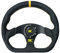 WEbjay Sportlenkrad Universal D-Form-Lenkrad Modified Racing 13inch 320mm Leder Flat Drift Auto Rallye Sport Simuliertes Spiel Holzlenkrad (Color : Yellow)