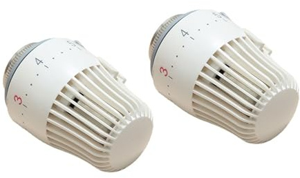SHOOYIO Heizkörper-Thermostatventile, nur Kopf, Heizkörpertemperaturregler, Ersatzthermostatventile, 2 Stück