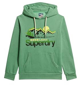 Superdry Herren Great Outdoors Hoodie mit Grafik Winter Mintgrün Meliert M