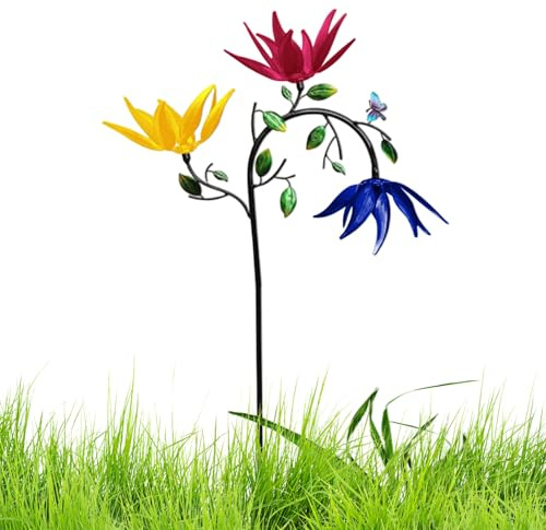 Windmühle Aus Metall, Magische Windmühle, Windspiel Magische Windmühle, Magische Windmühle Windrad Garten, Einzigartige Magische Rasen-Wind-Spinner Für Hof Und Garten Windfänger, 31×93cm