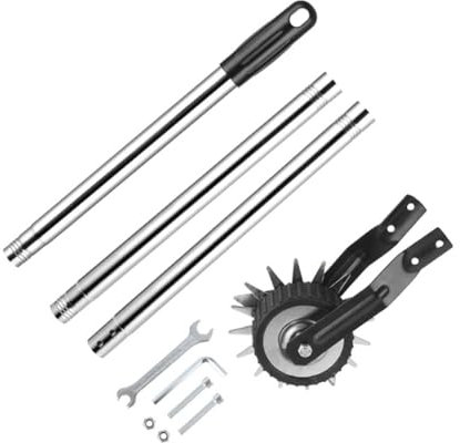 PAMENET Kantenschneider-Rasenwerkzeug, Manueller Rasenkantenschneider mit Rad, Rotierender Rasentrimmer, Rasenkantenschere für Den Gehweg im Garten (1,2 M)