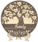 FENGHUO Arbre généalogique en Bois personnalisé,Nom Love Grows Here Arbre de Vie,Plaque avec Les Noms de Famille,Cadeaux d'anniversaire pour Papa et Maman,Arbre généalogique 3D