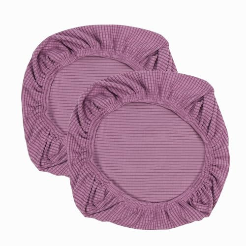 Yikko Elastic Stretch Spandex Stuhl Sitzbezüge Schonbezüge Waschbare Passform für Bürostühle, Esszimmerstühle, Bar Hochzeitsfeier Dekor (2, Lila)