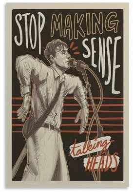 XFPOBH Poster auf Leinwand, Motiv: The Talking Heads, Rockband, Wandkunst, Bild, Heimdekoration, Druck für Schlafzimmer, Wohnzimmer, 30 x 45 cm, ungerahmt, 8 Stück