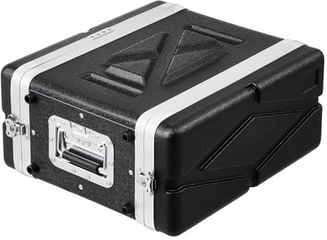 VEVOR 4U-Rack-Gehäuse, 362mm Tiefe, Server-Rack-Schrank mit ABS-Konstruktionsgriff, Butterfly-Drehverschlüssen, abnehmbaren Vorder- & Rückwänden, für Verstärker, Mischpulte, Mikrofon-Empfänger