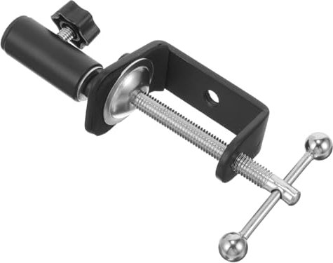 Parliky Verstellbare Tischklemme Für Mikrofonständer Mit Rutschfestem Doppelgriff C-halterung Kompatibel Für Mikrofonarm Stabile Befestigung Einfach Montierbar Für Broadcast Und Büro