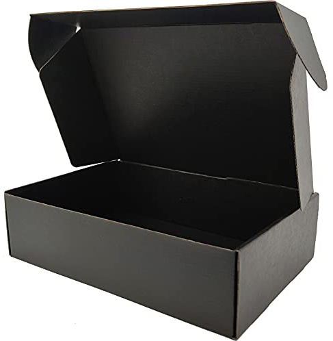 Cenoid Versandkartons Groß 300x230x100 mm Schwarz Maxibrief Warensendung Karton Versandboxen Verpackungskartons Pakete für Versand (20 Stück)