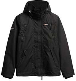 Superdry Homme Veste Coupe-Vent À Capuche Pour La Montagne, Black, XXL