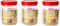 ANGIX 3 x 500ml Plastic Storage Jars with Screw Lids, Airtight Food Storage Containers for Kitchen, Spices, Herbs, Sweets & More with Clear Canister Pots