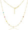 MIORE Schmuck Handgefertigt in Italien, HalsKette Damen Silber 925, Vergoldet 18K Golde Kette, Collier mit Anhänger Bunte Zirkonia Steine, Kette Damen, Gliederkette Silber, Silberkette Damen